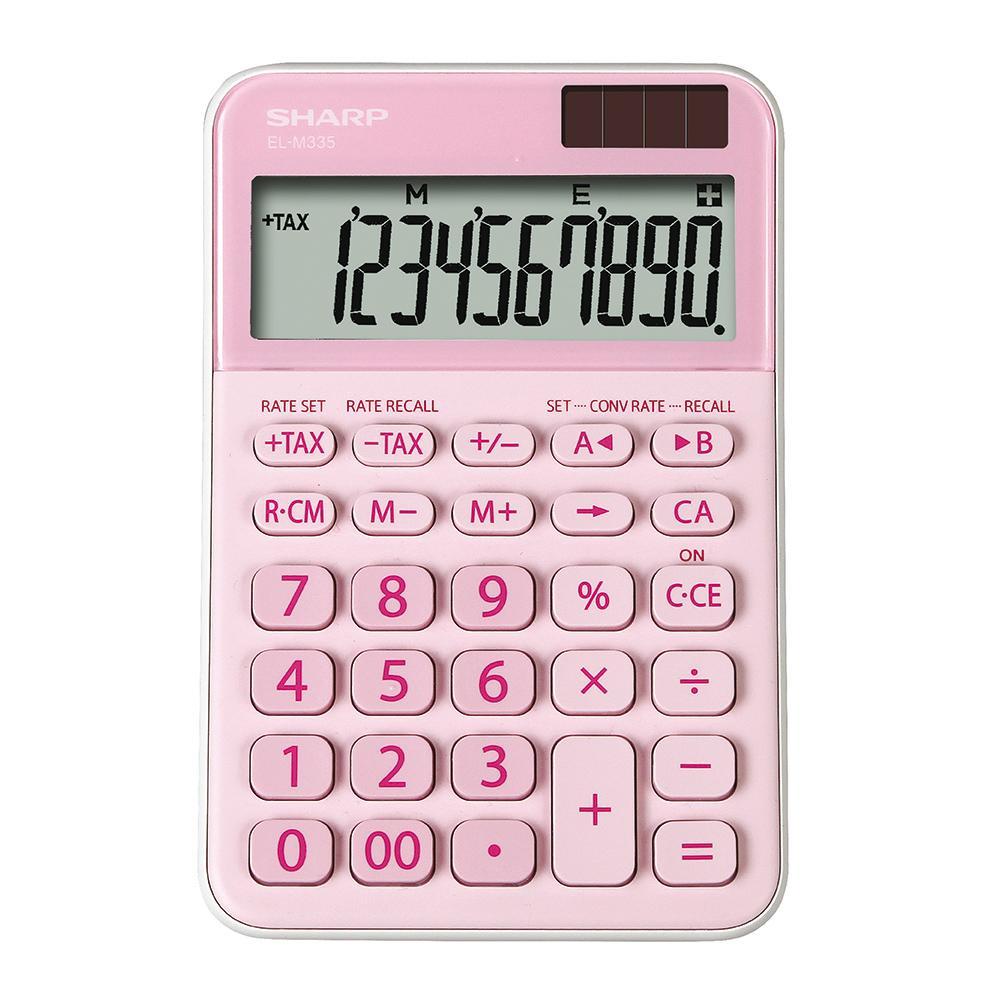 Sharp kalkulačka EL-M335 stolní / 10 míst růžová